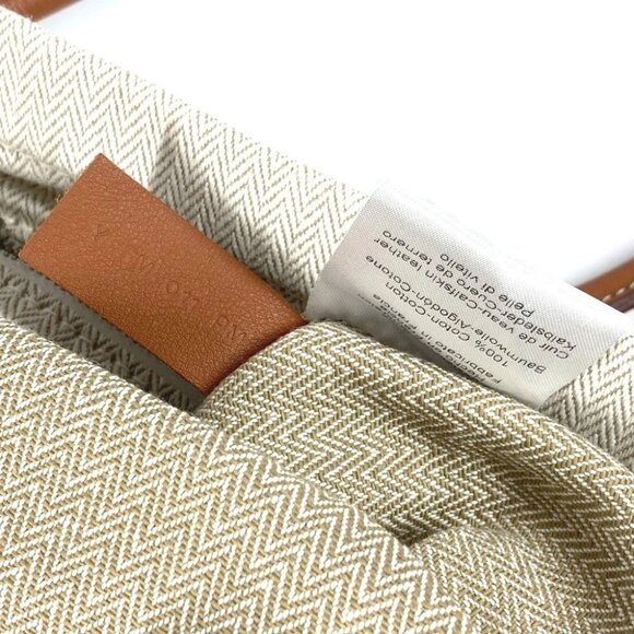 HERMES logo Sac Aline MM Backpack ToileChevron / Barenia Beige/Brown main image 5